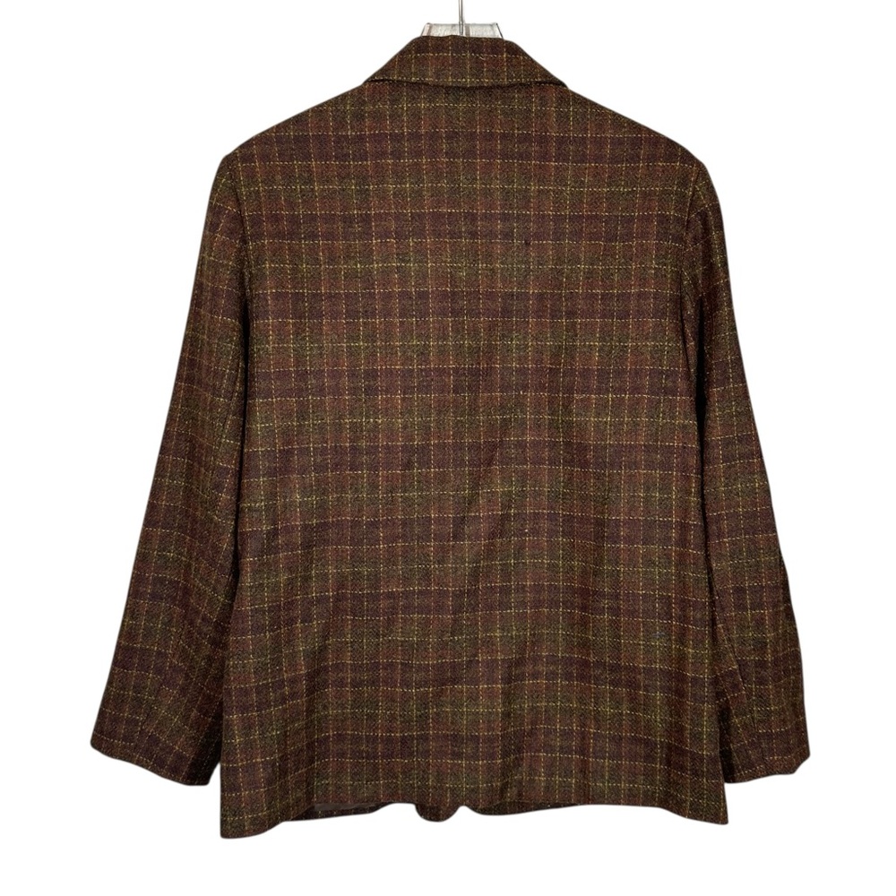 VINTAGE ESKA INTERNATIONAL Women's 12 Blazer Green/Maroon Tweed - Picture 10 of 10